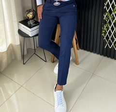 CALÇA ALFAIATARIA ITALIANA - AZUL MARINHO - comprar online