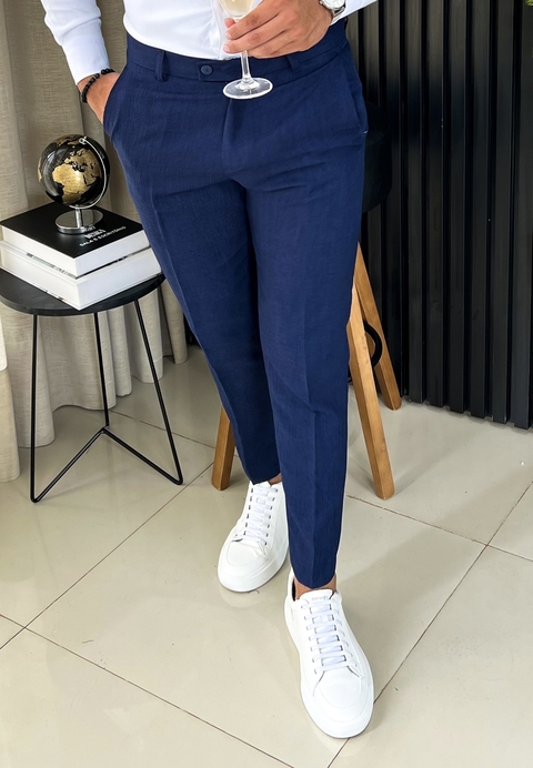 CALÇA ALFAIATARIA ITALIANA - AZUL MARINHO
