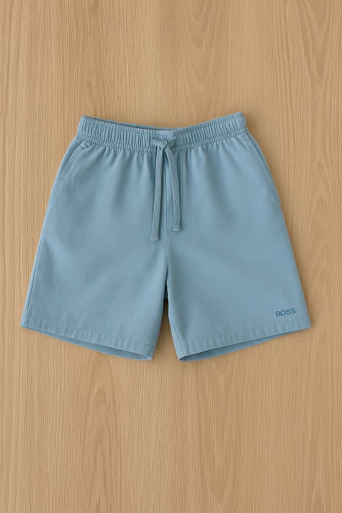 BERMUDA MAURICINHO HUGO BOSS SIMBOLO BOSS - AZUL CLARO - comprar online