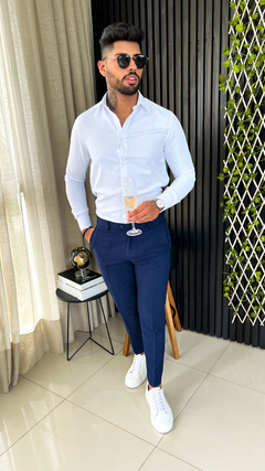 CALÇA ALFAIATARIA ITALIANA - AZUL MARINHO - EleganceOutlet