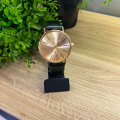 RELÓGIO CK DOURADO - PULSEIRA PRETA