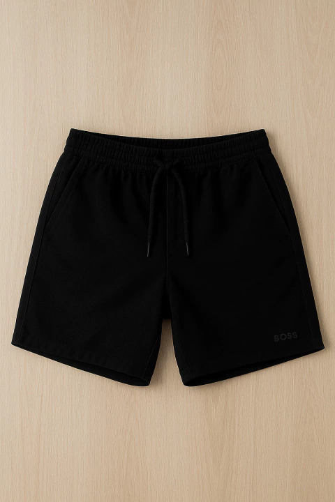 BERMUDA MAURICINHO HUGO BOSS SIMBOLO BOSS - PRETA - comprar online