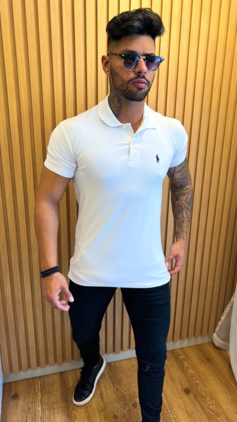 CAMISA GOLA POLO RALPH LAUREN - BRANCA