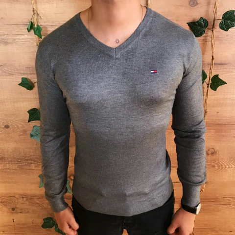 SUETER TOMMY HILFIGER GOLA V - CHUMBO