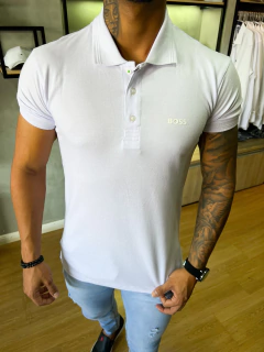 CAMISA GOLA POLO BOSS - TOTAL WHITE