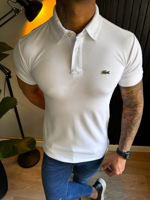 GOLA POLO LACOSTE BASIC - BRANCA