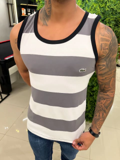 REGATA LACOSTE LISTRADA - CINZA