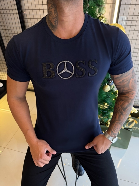 CAMISETA HUGO BOSS MERCEDES NEW - AZUL MARINHO