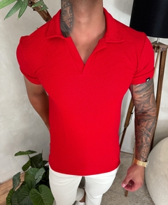GOLA POLO TEXTURIZADA PREMIUM - VERMELHA - comprar online
