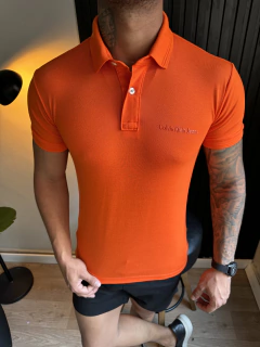 CAMISA GOLA POLO CALVIN KLEIN - LARANJA