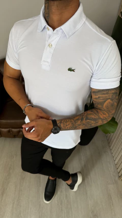 CAMISA GOLA POLO LACOSTE - BRANCA - EleganceOutlet