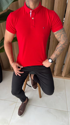 CAMISA GOLA POLO TOMMY HILFIGER - VERMELHA na internet