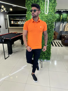 CAMISA GOLA POLO RALPH LAUREN - LARANJA