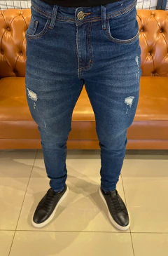 CALÇA JEANS SB DETALHES - AZUL ESCURO - EleganceOutlet