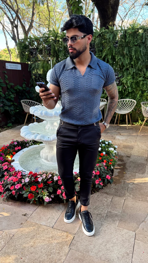 CAMISA POLO TRICÔ GRÉCIA - CHUMBO - comprar online