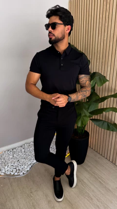 POLO EMIO ARMANI PREMIUM - PRETA - EleganceOutlet