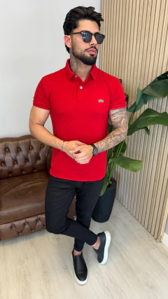 CAMISA GOLA POLO LACOSTE - VERMELHA - loja online