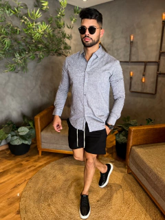CAMISA SOCIAL LINHO PREMIUM - CHUMBO na internet