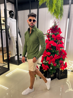 CAMISA SOCIAL MANGA LONGA ARAMIS - VERDE
