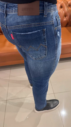 CALÇA JEANS LACOSTE - AZUL MEDIO - loja online