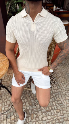 POLO RIVIERA TRICOT ZIPER - NUDE na internet