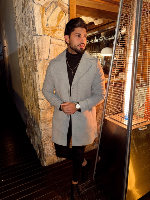 SOBRETUDO LÃ PREMIUM - CINZA CLARO - comprar online