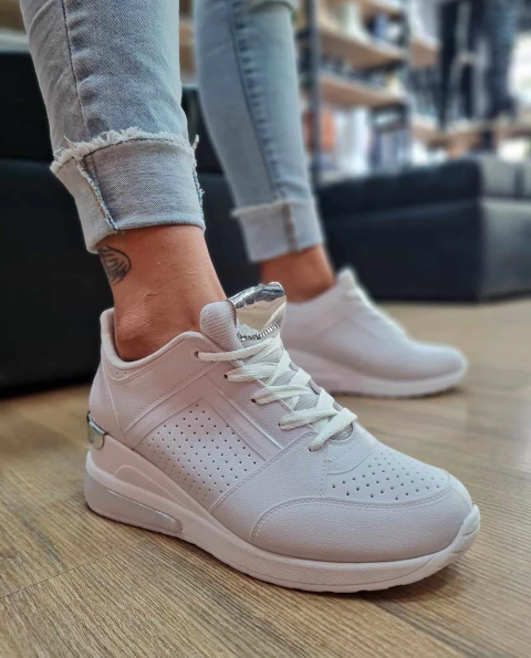 Zapatillas taco chino Trap Blanco