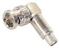 CANARE BCP-C5F, 75 Ohms BNC Crimp Plug, Right Angle, for/ Canare L-5CFB, V-5CFB, Belden 9290, 1189A, Commscope 5731 Cables.