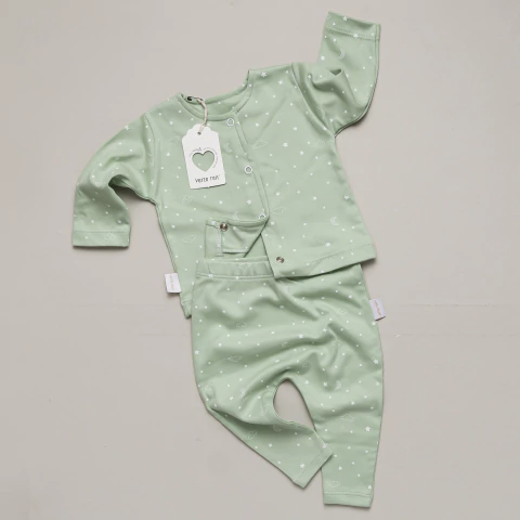 CIELO VERDE | Camperita + babucha de algodón - comprar online