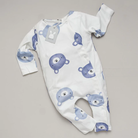 Enterito de Algodón SIN PIE | OSITO AZUL