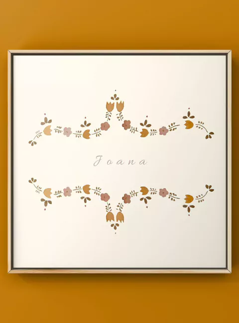 Bordados - Porta de maternidade tulipas