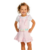 Salopete Rosa Cinto Ursinho E Blusa Branca Rosa Gabriela Aquarela - comprar online