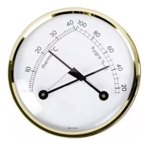 Termohigrometro Para Empotrar Tfa Diámetro 70mm Dorado