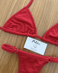 Conjunto bronze texturizado premium vermelho na internet
