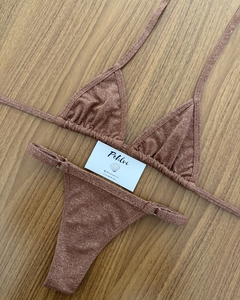 Conjunto bronze lurex marrom - comprar online