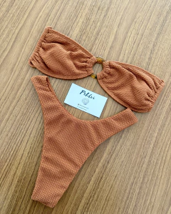 Conjunto top argola carmel caramelo 2 em 1 - comprar online