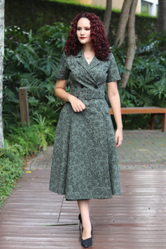 Vestido Megan com Manga - GCM - SSS Modas Ltda