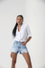 Short Jeans Claro Desfiado - comprar online