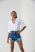 Short Jeans Escuro Desfiado - comprar online