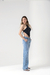 Calça Wide Leg Jeans Costuras na internet