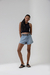 Short Mom Jeans Claro na internet