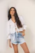 Short Jeans Claro Desfiado - loja online