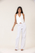 Calça Wide Leg Branca Com Tachas - comprar online