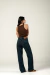 Calça Wide Leg Jeans Brown - loja online