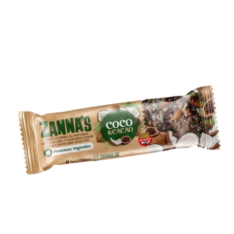 Barrita de Almendras, Coco y Cacao ZANNAS x 40g - comprar online