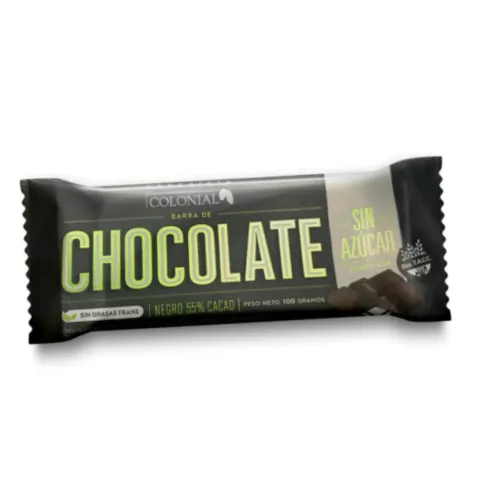 Barra de Chocolate Negro 55% Cacao sin azúcar x 100g Celinda Alimentos sin TACC