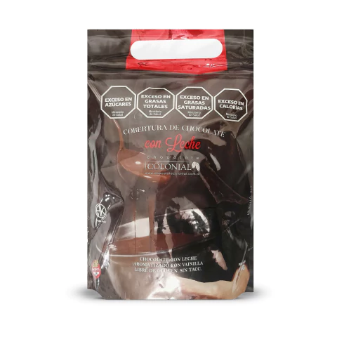 Chocolate Cobertura con Leche Colonial x 1Kg Celinda Alimentos sin TACC