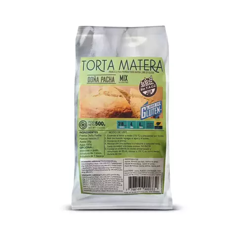 Premezcla para de Torta Matera Doña Pacha x 500g Celinda Alimentos sin TACC