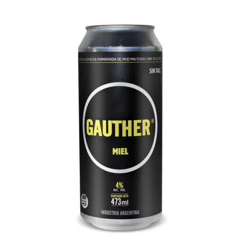 Cerveza Gauther Honey Miel x 473cc Celinda Alimentos sin TACC