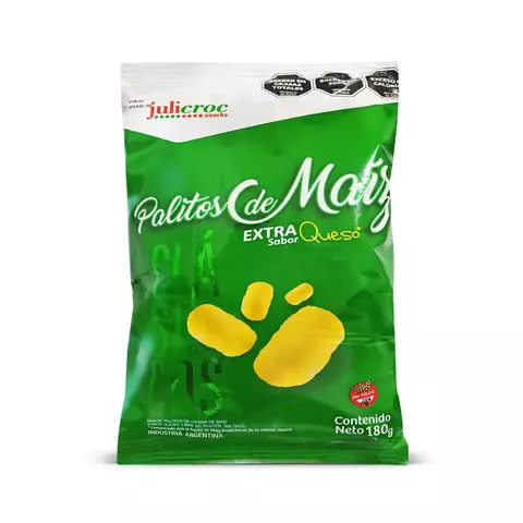 Palitos de Maiz Extra Queso Julicroc x 180g Celinda Alimentos sin TACC